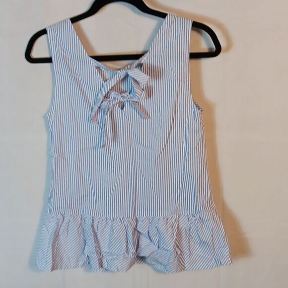 J.Crew Striped Peplum Top - Picture 4 of 8